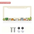 thumbnail image 2 of 1Pack License Plate Frames with Cute Cartoon Animal Pattern Includes Screws & Caps Full Accessories Included Size 6.3x12.2inch(16x31cm), 2 of 8