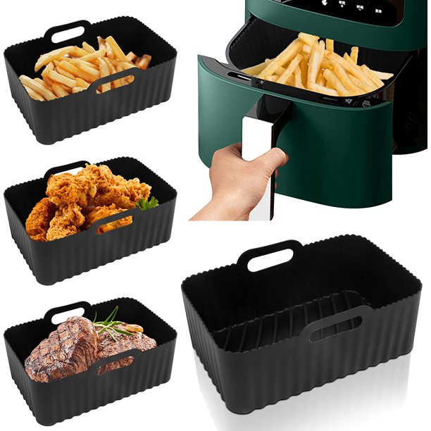 Olla de silicona para freidora de aire, olla de silicona de 16,5 cm/6,5 pulgadas para freidora de aire, forro de silicona para freidora de aire, cesta para freidora de aire, accesorio para freidora de