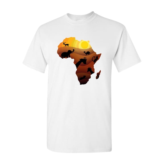 Africa Animals DT Adult T-Shirt Tee