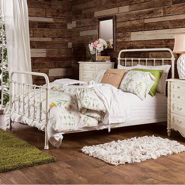 Contemporary Metal Twin Bed In Vintage White Com - Vintage Bedding For Twin Beds Contemporary Metal Twin Bed In Vintage White Com - Vintage Bedding For Twin Beds