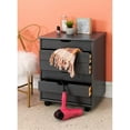 thumbnail image 2 of Six Drawer Wide Wood Rolling Cart in Gray, 2 of 11