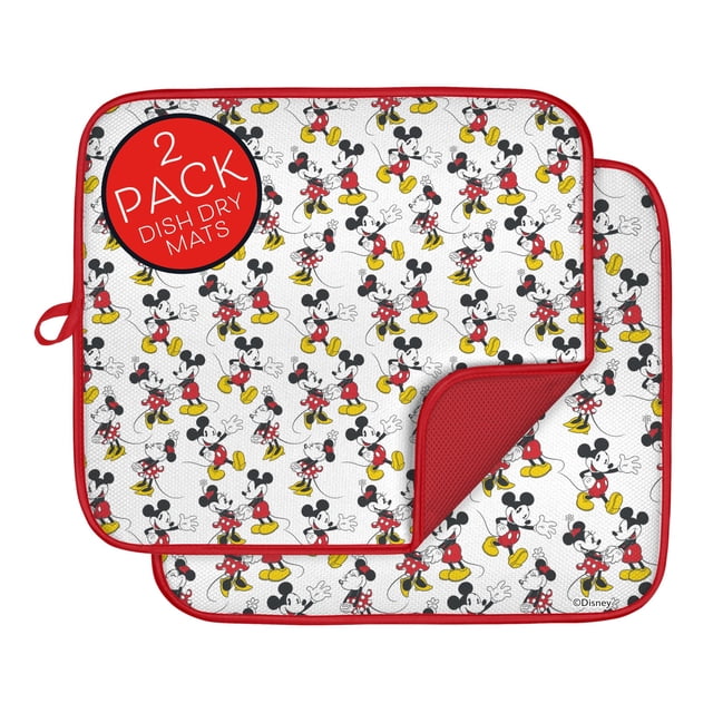 Tapetes para secar platos Best Brands Disney, 16 x 18 cm (paquete de 2)