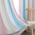 thumbnail image 5 of HUUXIW One Piece Hollow-Out Star Curtain 2 Layer Gradient Full Shading Window Blackout Drape for Bedroom Living Room, 5 of 9