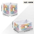 thumbnail image 2 of Foldable Fabric Storage Bin Home Cubes Clothing Organizer Bins Large Collapsible Box Basket for Home Organizer Cat and Colorful Clouds, 2 of 7