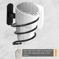 thumbnail image 3 of Hair Dryer Holder,Wall Mounted Spiral Hair Dryer Shelf,Bathroom Stainless Steel Hair Dryer Bracket,Self-Adhesive Hair Dryer Storage Rack (Black), 3 of 7