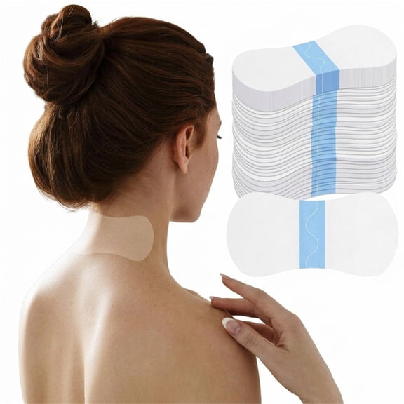 NOGIS 50 Pcs Instant Neck Lift Tape Invisible Behind Neck Pre-assembled Jaw Jowl Tape Lifting for Women, 1.97'' x 3.94''