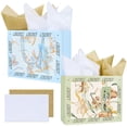 thumbnail image 5 of 2 Styles 2Pcs Lily Gift Bag Flower Party Favor Bag Large Vintage Rectangle Gift Package 4Pcs Tissue Paper Mother's Day Present Tote with Handle DIY, 5 of 5