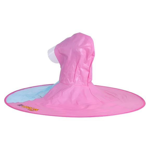 GASTROPOD Portable Foldable Rain Coat Umbrella Hat Hands Free for Children Outdoor Activity (Pink L)