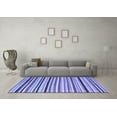 thumbnail image 3 of Ahgly Company Indoor Square Abstract Blue Modern Area Rugs, 6' Square, 3 of 4