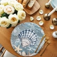 thumbnail image 2 of Blue Shell Coastal Round Placemats Set of 4 for Dinning Tables,Heat-proof Braided Table Mats 13 Inch,Summer Beach Nautical Starfish Coral Washable Place Mat for Kitchen Restaurant Party Table Decor, 2 of 9