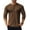 Brown, variant on COOFANDY Men's Long Sleeve Henley Shirts Stretch Ribbed T-Shirts Fashion Casual Basic Tops