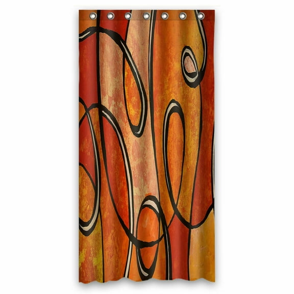 ECZJNT Swirls in shades of orange Shower Curtain Bathroom Waterproof Home Decor 36x72 Inch