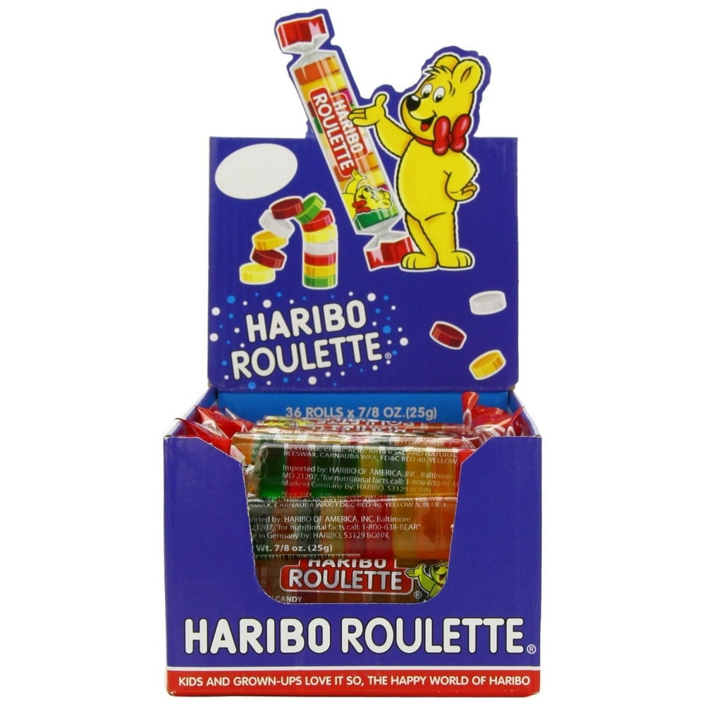 Haribo Roulettes Gummy Candy Rolls (Innerpack of 36)