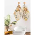 thumbnail image 2 of Easter Bunny Kitchen Dish Towels for Drying Dishes Set of 2, Spring Yellow Floral Rabbit Scarf Botanical Waffle Weave Microfiber Hand Tea Bathroom Towels Quick Dry & Absorbent Towel 12x12, 2 of 7