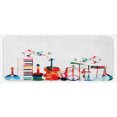 thumbnail image 1 of Music Kitchen Mat, Colorful Musical Instruments Keyboard Guitar Banjo Trumpet Cello and Flying Birds, Plush Decorative Kitchen Mat with Non Slip Backing, 47" X 19", Multicolor, by Ambesonne, 1 of 1