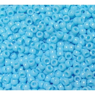 Pony Beads Western Turquoise Blue Opaque Large Hole Beads Made in