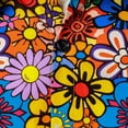 thumbnail image 5 of CONZONE Mens 70S Disco Buttons Down Shirts Long Sleeve Hippie Shirts for Men Trendy Floral Graphic Lapel Soft Lightweight Tops, 5 of 8