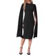 thumbnail image 2 of Vestido de cóctel INSPIRE CHIC para mujeres, vestido lápiz con capa de manga larga plisada, 2 of 6