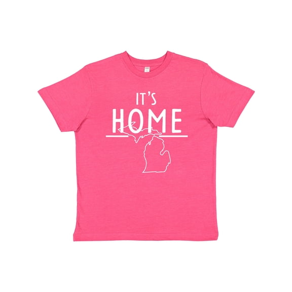 Inktastic It's Home- State of Michigan Outline Youth T-Shirt