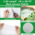 thumbnail image 4 of Antifreeze Floating Row Cover 10' × 33' Non-woven Fabric Plant Cover Greenhouse Frost Protection, 4 of 12