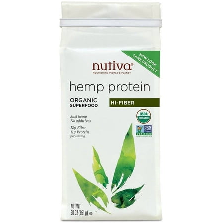 Nutiva Organic Hemp Protein +Fiber, 30 oz