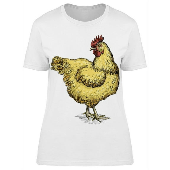 Graphic Sketch Hen T-Shirt Women -Image by Shutterstock, Female x-Large