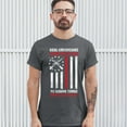 thumbnail image 3 of Tee Hunt Real Americans Stand for The Flag T-Shirt Patriotic Veteran's Day Men's Tee, Charcoal, 5X-Large, 3 of 5