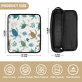 thumbnail image 4 of Hair Tool Organizer Bag with Heat Resistant Mat Removable Travel Storage Case for Hot Air Brushes Curling Irons Blue and Green Turtles, 4 of 8