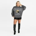 thumbnail image 3 of Women's Gameday Couture Charcoal New Orleans Saints Oversized Rising Stars Premium Fleece Drop Shoulder Sweatshirt, 3 of 5