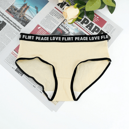 Fulorrnie Underwear for Women Comfort Hipster Breathable Cute Panty Briefs Elastic Waist Stretchable Flat Seams Panties Yellow L