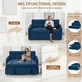 thumbnail image 5 of Lunale Pull Out Sofa Bed, Loveseat Sleeper with USB/Type-C, Adjust Back, Convertible Sleeper Sofa for Living Room/Apartment, Blue Velvet, 5 of 9