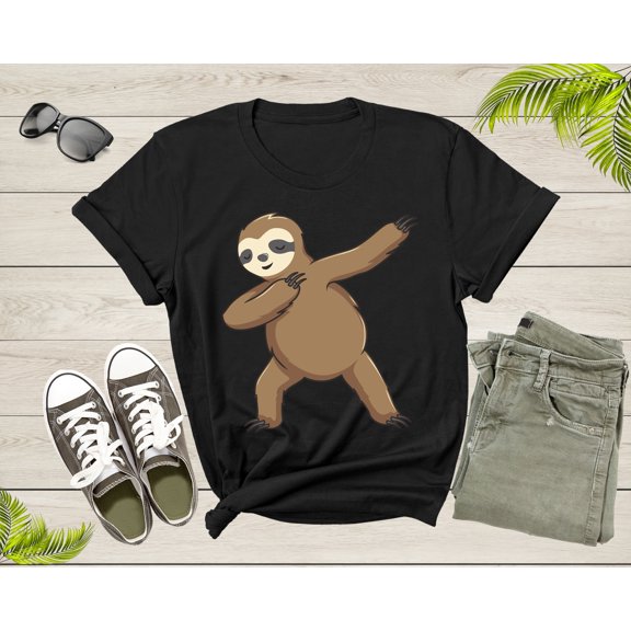 Cool Dabbing Dancing Lazy Sloth for Men Women Kids Boys Girl T-Shirt Sloth Animal Shirt for Men Women Kids Boys Girls Teens Gift Tshirt