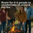 thumbnail image 4 of Sunnydaze Northland Grill 36" Rectangular Wood-Burning Black Finish Steel Outdoor Fire Pit, 4 of 17
