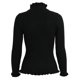 thumbnail image 3 of Mujeres Ribbed Knitted Pullover Suéteres Turtle Neck Ruffles Sólidos Slim Stretchy Jumpers Knit CACAGOO Suéter, 3 of 3