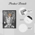 thumbnail image 6 of WFSposter Beagle Dog Sitting on Toilet Wall Art Bathroom Dog Wall Decor Black and White Animal Bathroom Funny Pictures Farmhouse Dog Wall Décor for Toilet Bathroom Framed Artwork 12x16in, 6 of 7