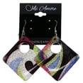 thumbnail image 2 of Mi Amore Glitter Heart Dangle-Earrings Multicolor & Silver-Tone, 2 of 2
