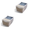 thumbnail image 4 of Monstrate Organizador de ropa de malla de 2 piezas, cestas para armario, caja para guardar ropa, contenedores, ropa interior, divisor, Type1 NO1, 4 of 6