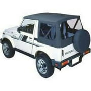 Pavement Ends The Replay Soft Top with Clear Windows and No Upper Doorskins (Black) - 51133-01 Fits select: 1986-1994 SUZUKI SAMURAI