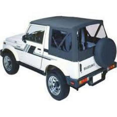 Pavement Ends The Replay Soft Top with Clear Windows and No Upper Doorskins (Black) - 51133-01 Fits select: 1986-1994 SUZUKI SAMURAI