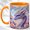 Orange, variant on Floral Dragon Coffee Mug, Rose Fantasy Mug, Ceramic 11 oz