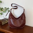 thumbnail image 2 of Bolsos cruzados casuales con hilo de coser, con cremallera, de gran capacidad, 2024, gran oferta, bolsos para mujer, bolsos de hombro retro de PU para mujer, 2 of 5