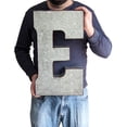 thumbnail image 6 of Huge 20" Metal Letter "E" Wall Decor, Silver with Rusted Edges, Galvanized Wall Mountable Decoration for Country, Mid-Century, or Farmhouse Themed Room or Event, 6 of 6