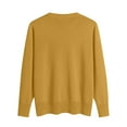 thumbnail image 3 of Sweater for Women 2025 Trendy V Neck Long Sleeve Knitted Pullover Tops Lightweight Soft Comfy Warm Sweater Yellow L, 3 of 4
