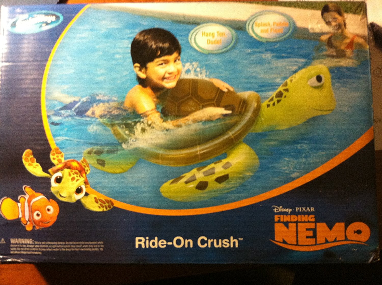 Finding Nemo Ride-On Crush Pool Toy by, Grab a Shell and Race Across the Pool! By SwimWays