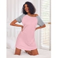 thumbnail image 2 of Ekouaer Nightgowns for Women Cotton Sleep Shirts Short Sleeve Nightshirt Crew Neck Night Gown Comfy Sleepwear Nightdress, 2 of 6