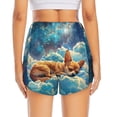 thumbnail image 4 of Haiem Artistic Starry Sky Cloud Dog Women's 2 in 1 Running Shorts - Lightweight Athletic Workout Gym Yoga Breathable Sports Shorts Liner with Phone Pockets-X-Large, 4 of 9