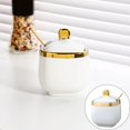 thumbnail image 2 of Dsseng ​​ Ceramic Sugar Bowl with Lid & Spoon - Airtight Condiment Jar for Countertop Salt Spices Seasonings | Rustic Kitchen Canister for Coffee Bars & Dining Table Decor​​, 2 of 9