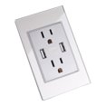 thumbnail image 4 of US Wall Plug Outlet, Plug Outlet Gray 2.1A US Plug 110-220V with Screws for Indoor, 4 of 7