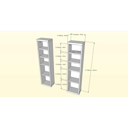 Sereni T 4 Shelf Modular Cd Dvd Storage Towers Set Of 2 Black Walmart Com Walmart Com