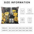 thumbnail image 5 of Flower Throw Pillow Covers Black Yellow Rose Text Love Gorgeous Woman Heart Necklace Decorative Square Pillowcases for Sofa Bedroom Living Room Decor Gift (Yellow), 5 of 5